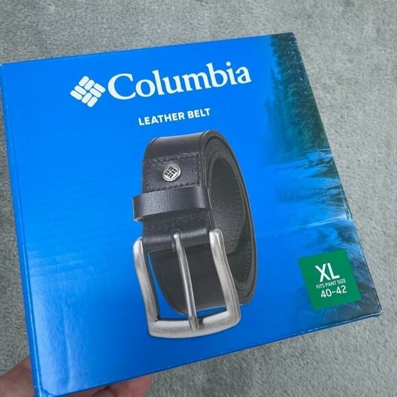 Columbia Leather Belt XL Fits Pant Size 40-42 Classic Black a0755 - Picture 1 of 3